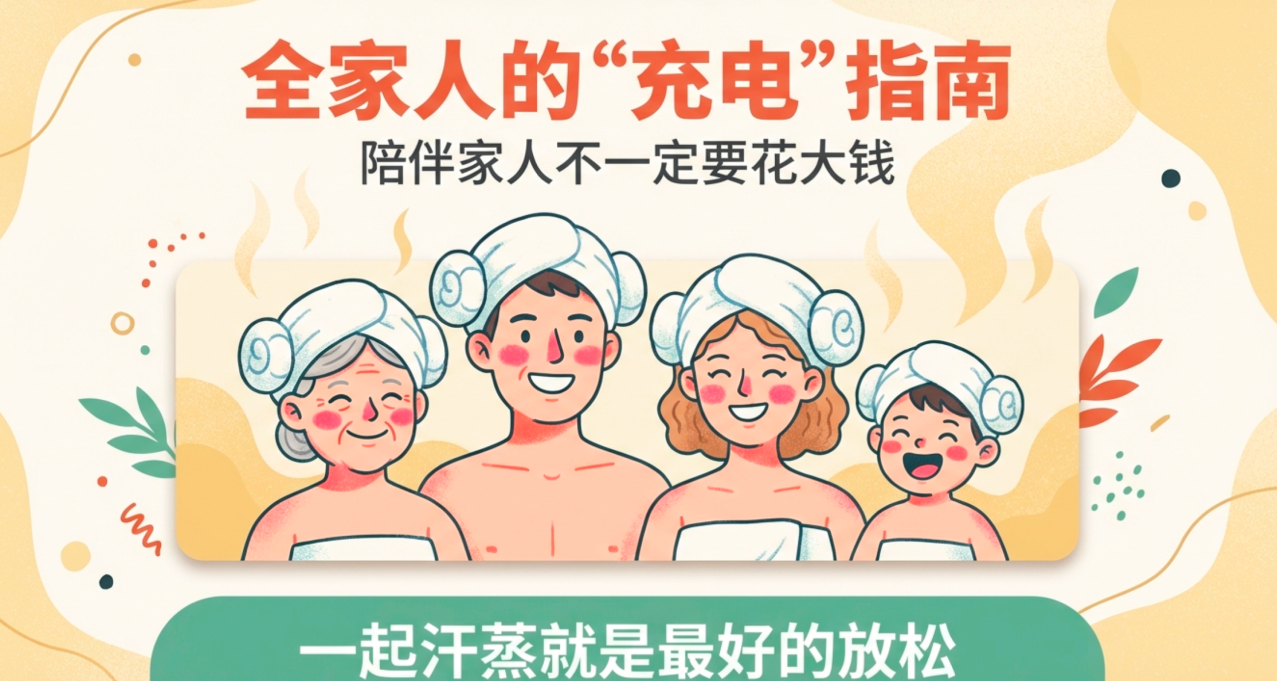 陪伴家人不一定要花大钱: 一起汗蒸就是最好的放松